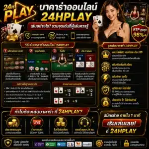 บาคาร่าออนไลน์ 24HPLAY เล่นอย่างไร? รวมจุดเด่นที่ผู้เล่นควรรู้