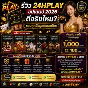 รีวิว 24HPLAY อัปเดตปี 2026 ดีจริงไหม_ รวมทุกข้อมูลก่อนสมัคร